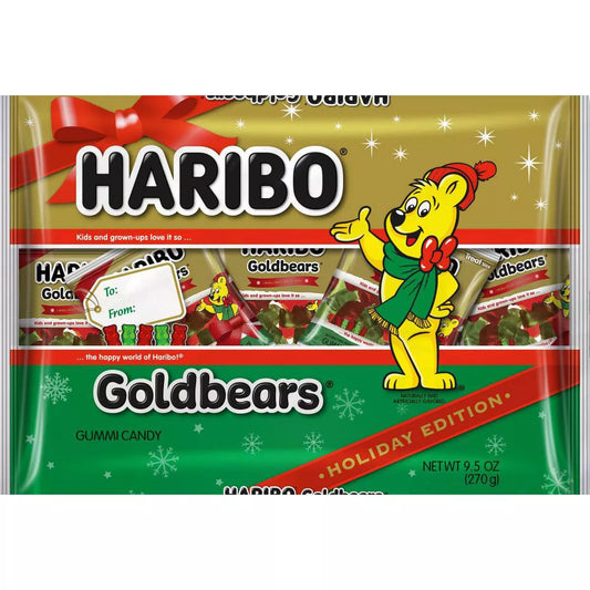 Haribo Goldbears Christmas Mini Gummy Bears - 9.5oz