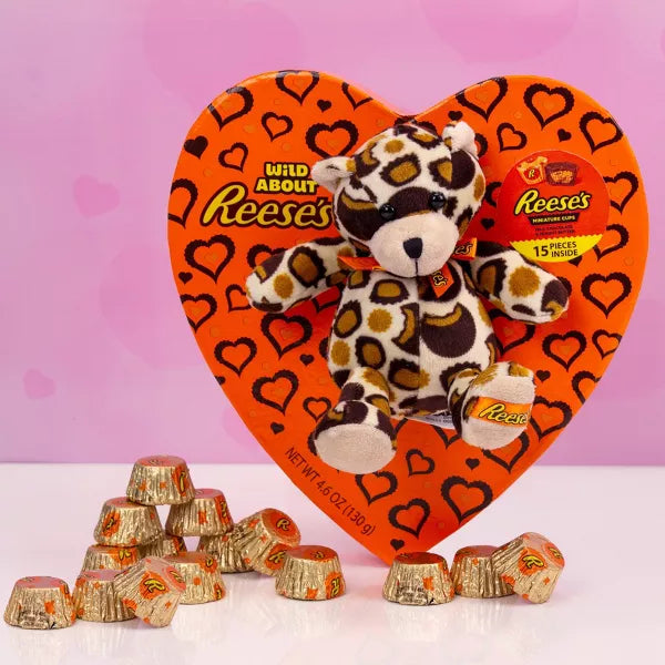 Reese's Valentine's Heart Box with Bear Plush - 3.1oz