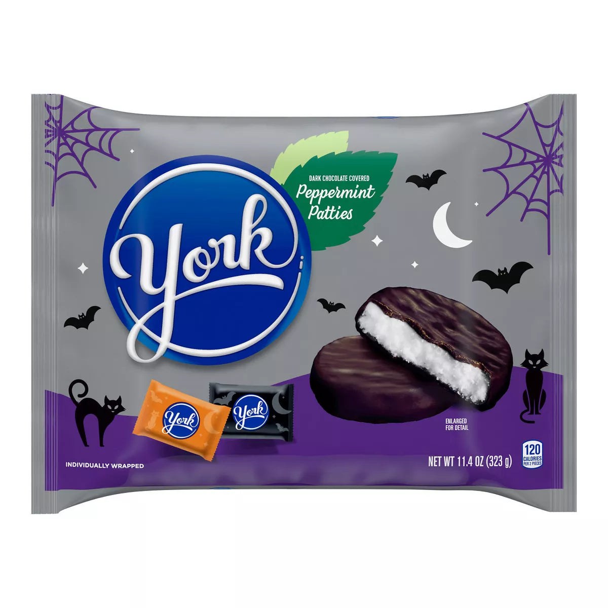 York Peppermint Dark Chocolate Patties Halloween Candy Snack Size - 11.4oz