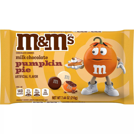 M&M's Halloween Milk Chocolate Pumpkin Pie Candy - 7.44oz