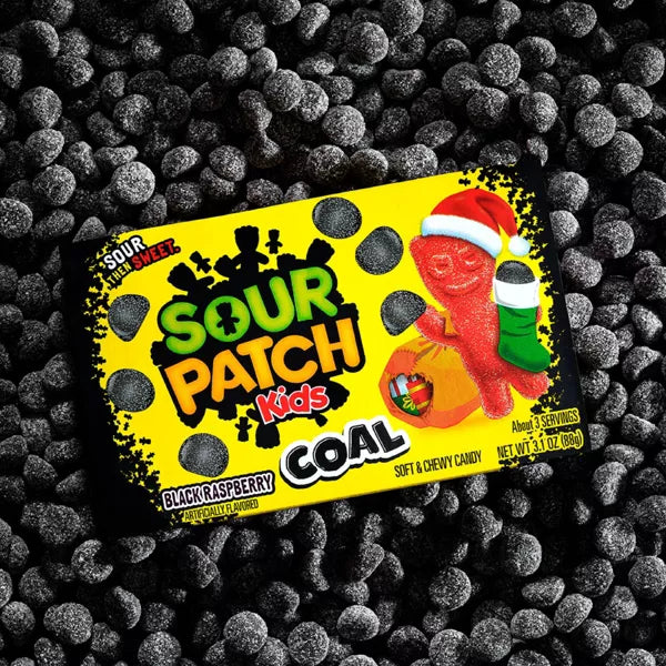 Sour Patch Kids Christmas Coal Black Raspberry Theater Box - 3.1oz