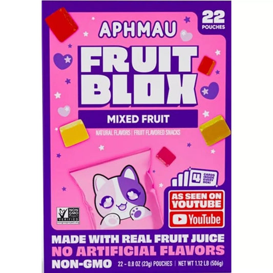 FruitBlox Aphmau Mixed Fruit Fruit Snacks - 22 Pouches