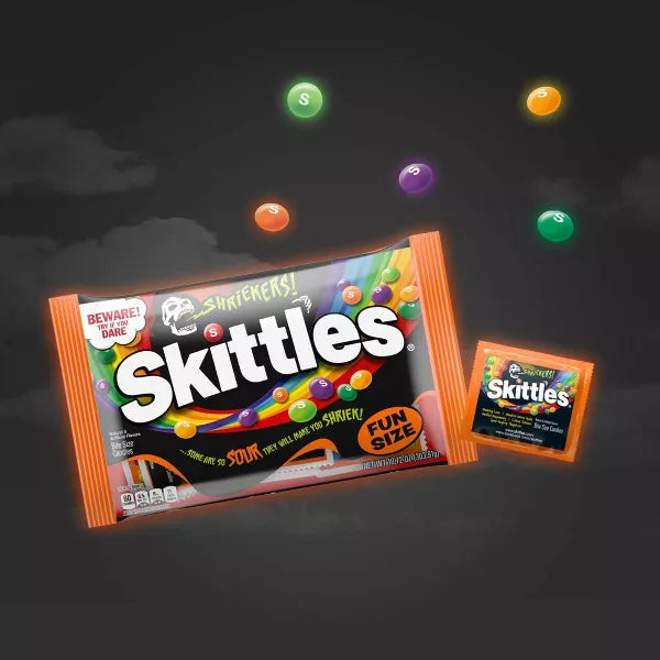 SKITTLES Shriekers Halloween Sour Candy Fun Size Bag - 10.72oz - Limited Edition - ULTRA RARE