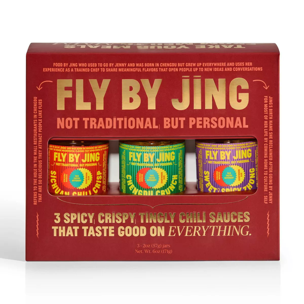 Fly By Jing Shorty Spice Chili Sauce Gift Set - 2oz/3ct