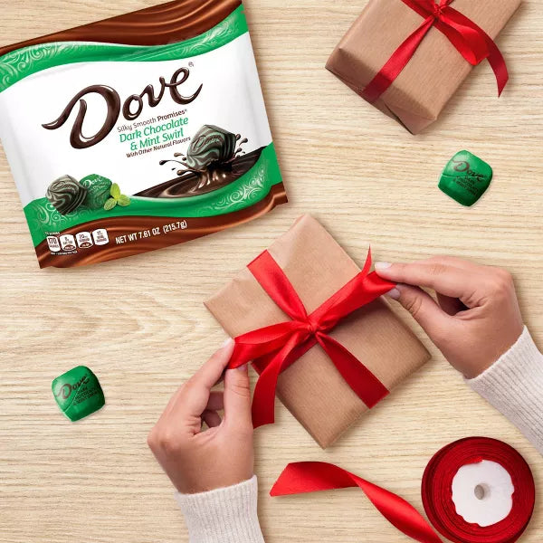 Dove Christmas Chocolate Mint Swirl Candies - 7.94oz