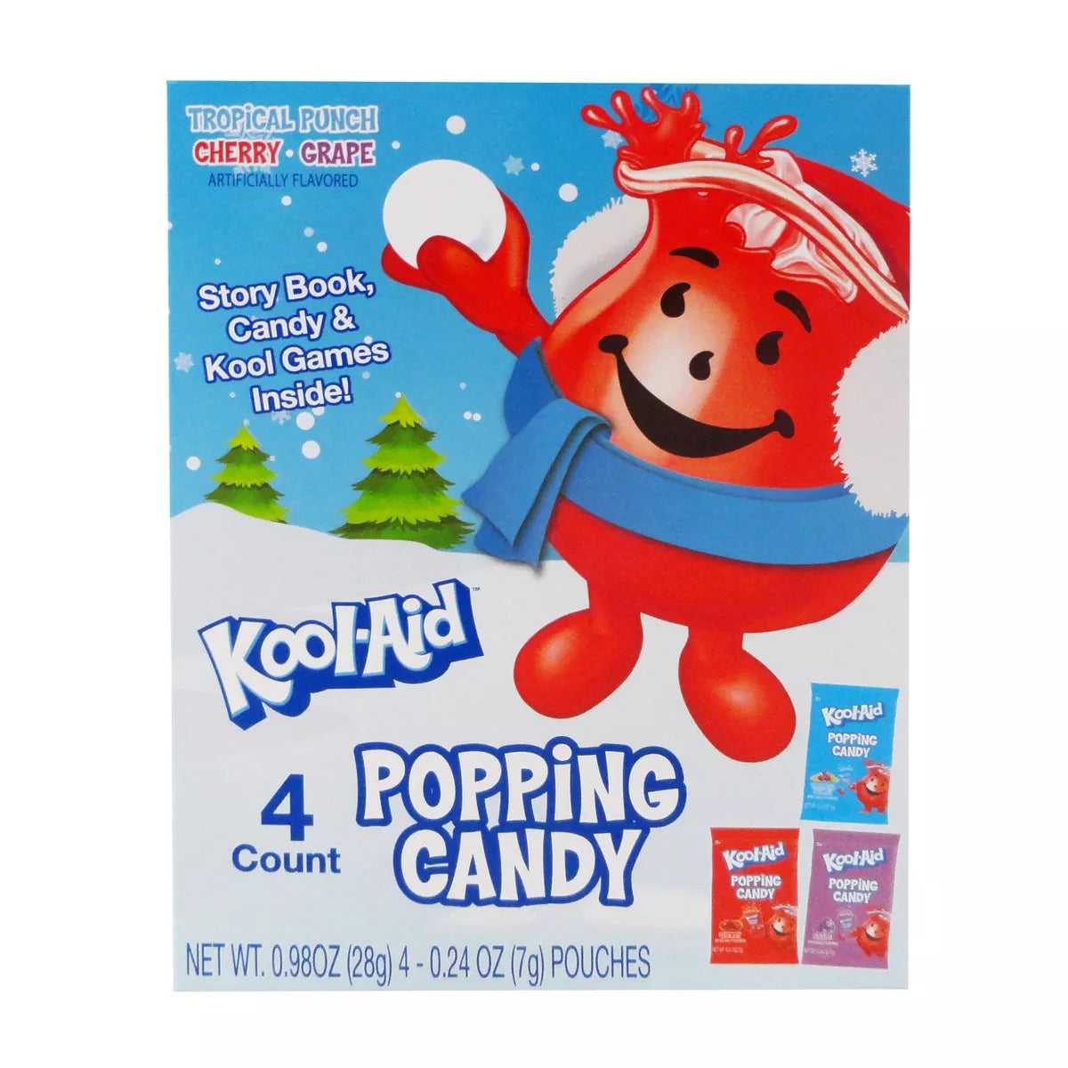 Kool-Aid Christmas Popping Candy Story Book - 0.98oz/4pk