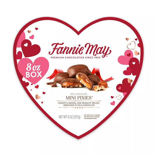 Fannie May Valentine's Mini Pixies Heart Box - 8oz
