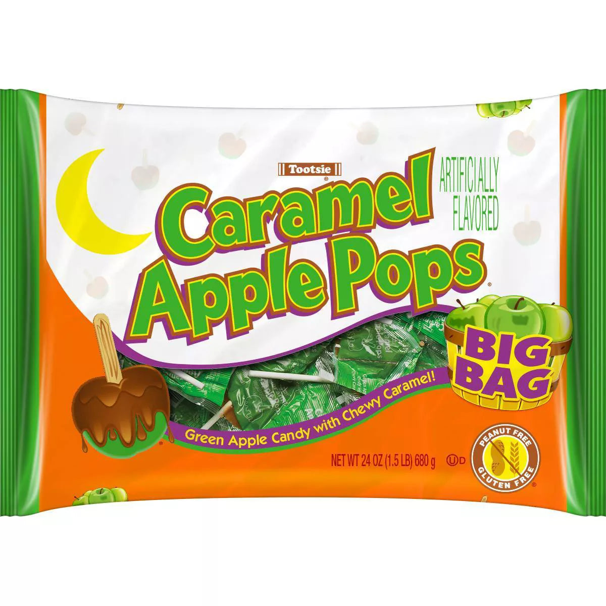 Caramel Apple Pops Halloween Bag - 24oz