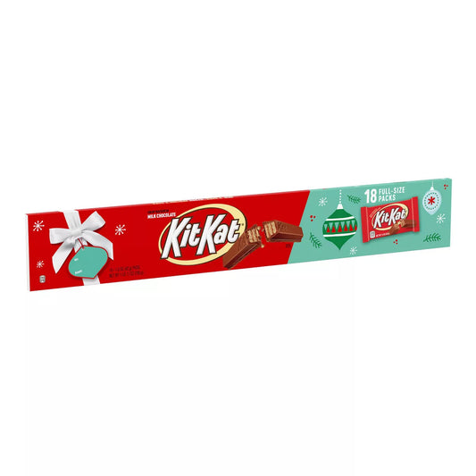 KIT KAT Christmas Milk Chocolate Wafer Candy Yardstick - 27oz/18ct