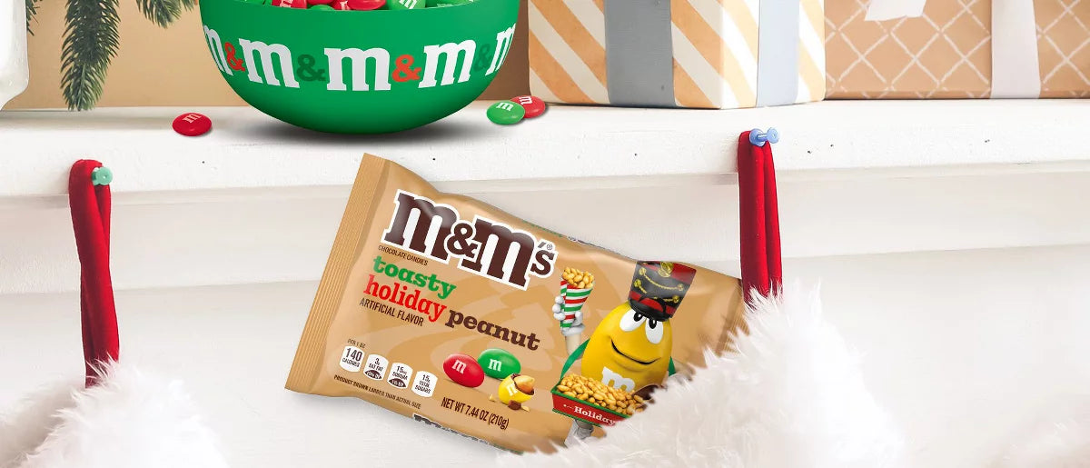 M&M'S Christmas Toasty Peanut Chocolate Candy Bag - 7.44oz