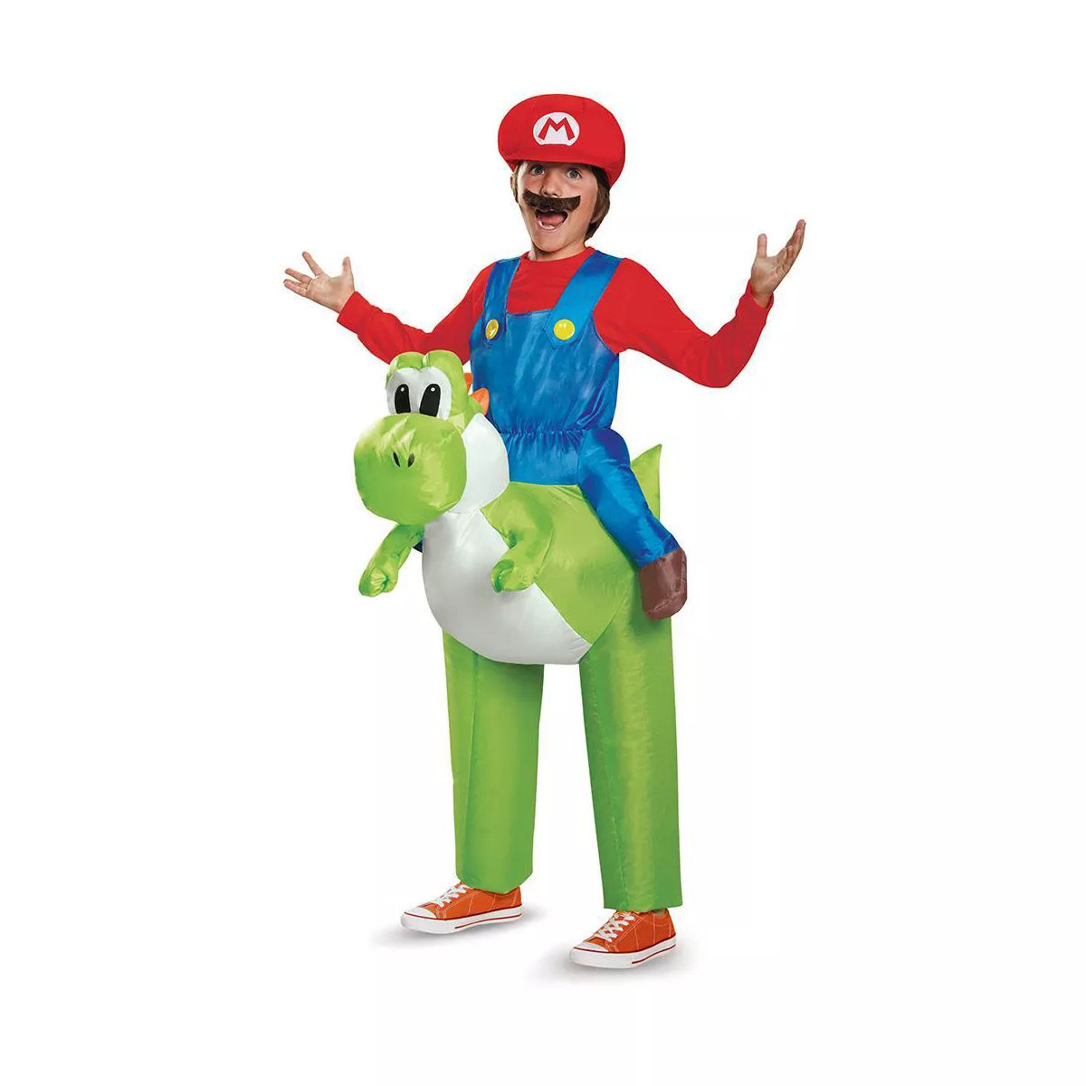 Kids' Super Mario Yoshi Inflatable Riding Halloween Costume One Size