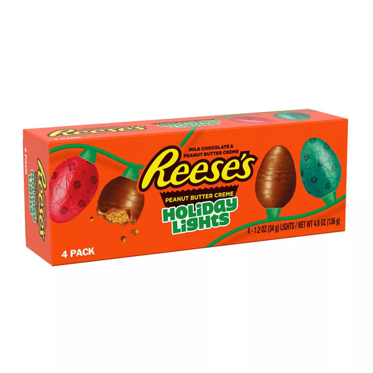 REESE'S Holliday Peanut Butter Crème Candy Lights - 4.8oz/4ct