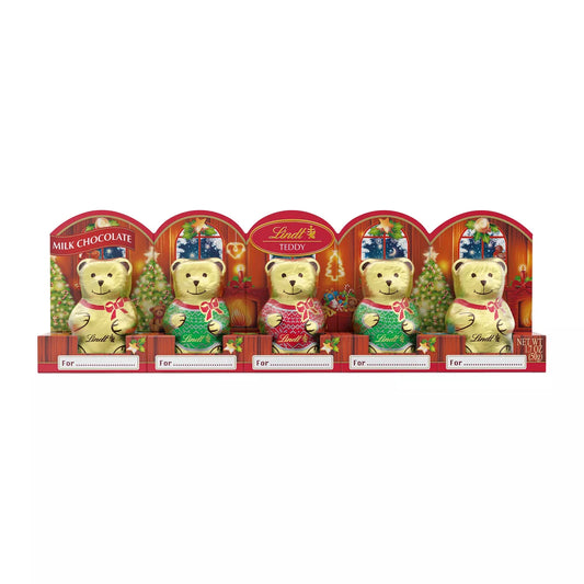 Lindt Mini Teddy Bear Milk Chocolate Candy - 1.7oz 5pk