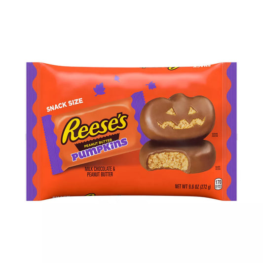 Reese's Peanut Butter Milk Chocolate Pumpkins Halloween Candy Snack Size - 9.6oz