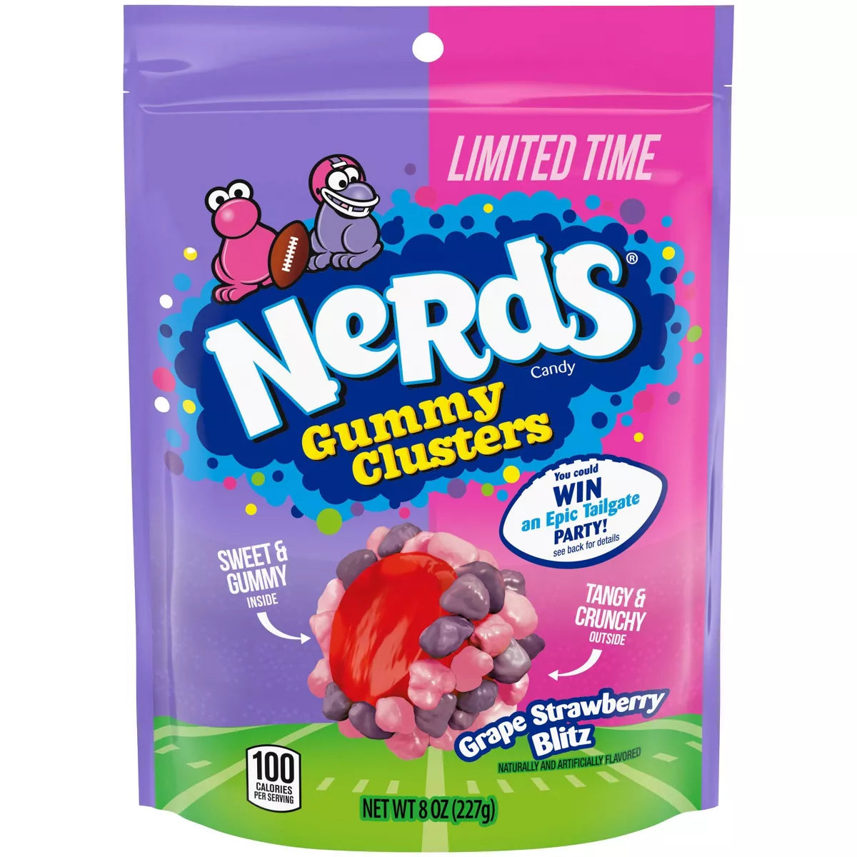 Nerds Gummy Clusters Stand Up Bag Grape Strawberry Blitz- 8oz - Limited Edition - ULTRA RARE - Exclusive