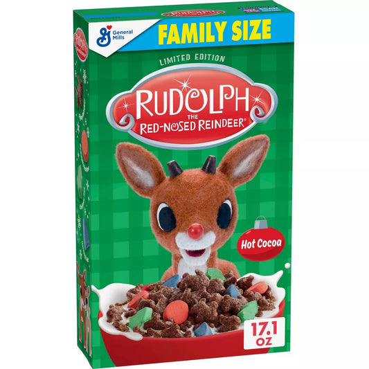 General Mills Rudolph The Red nosed Reindeer Family Size Cereal - 17.1oz