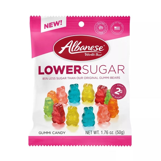 World's Best Low Sugar 6 Flavor Candy Gummi Bears - 1.76oz - ONLY 2G of SUGAR