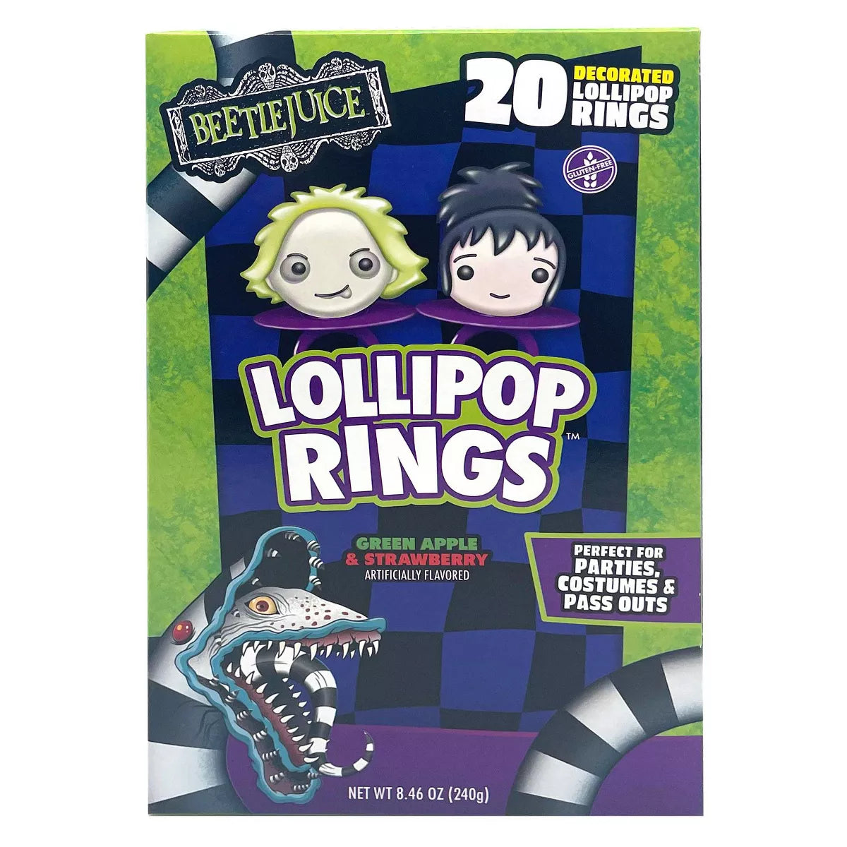 Beetlejuice Lollipop Rings Box - 8.46oz/20ct