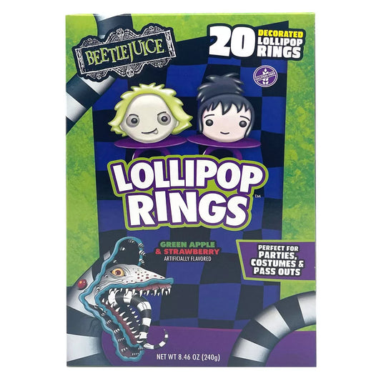 Beetlejuice Lollipop Rings Box - 8.46oz/20ct