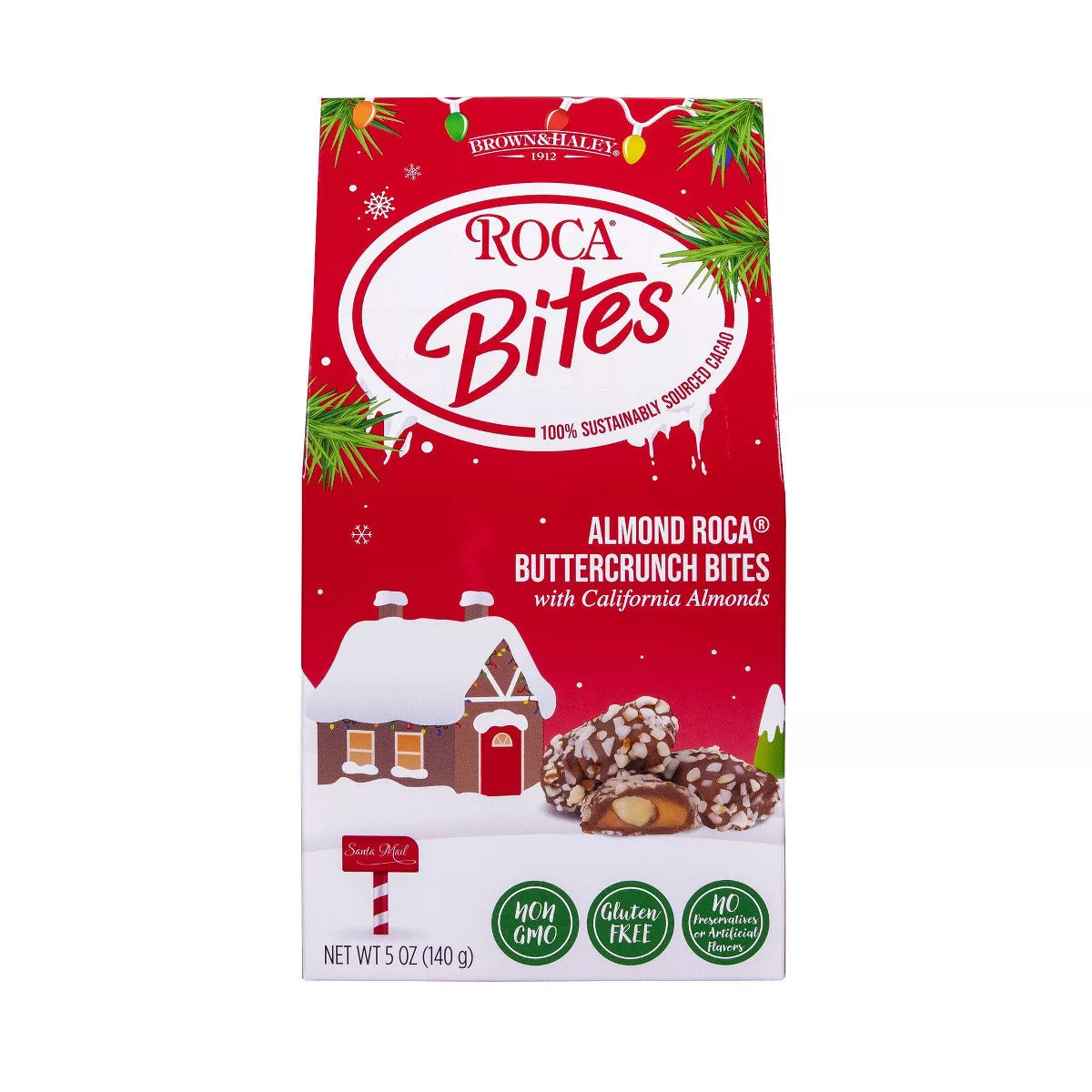 Roca Almond Bites Christmas Stand Up Box - 5oz