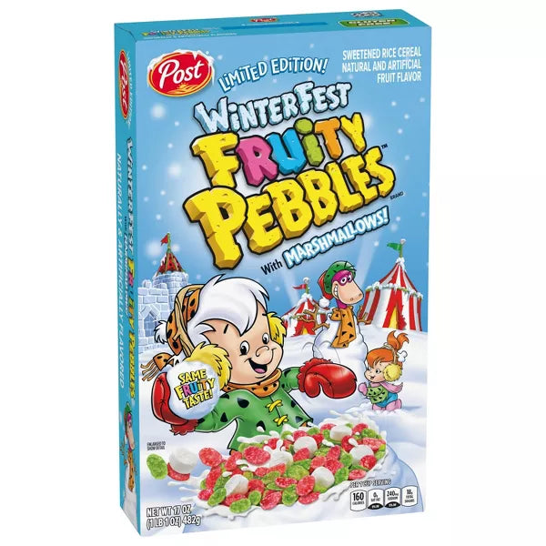 Winterfest Fruity Pebbles with Marshmallows Cereal - 17oz - Limited Edition