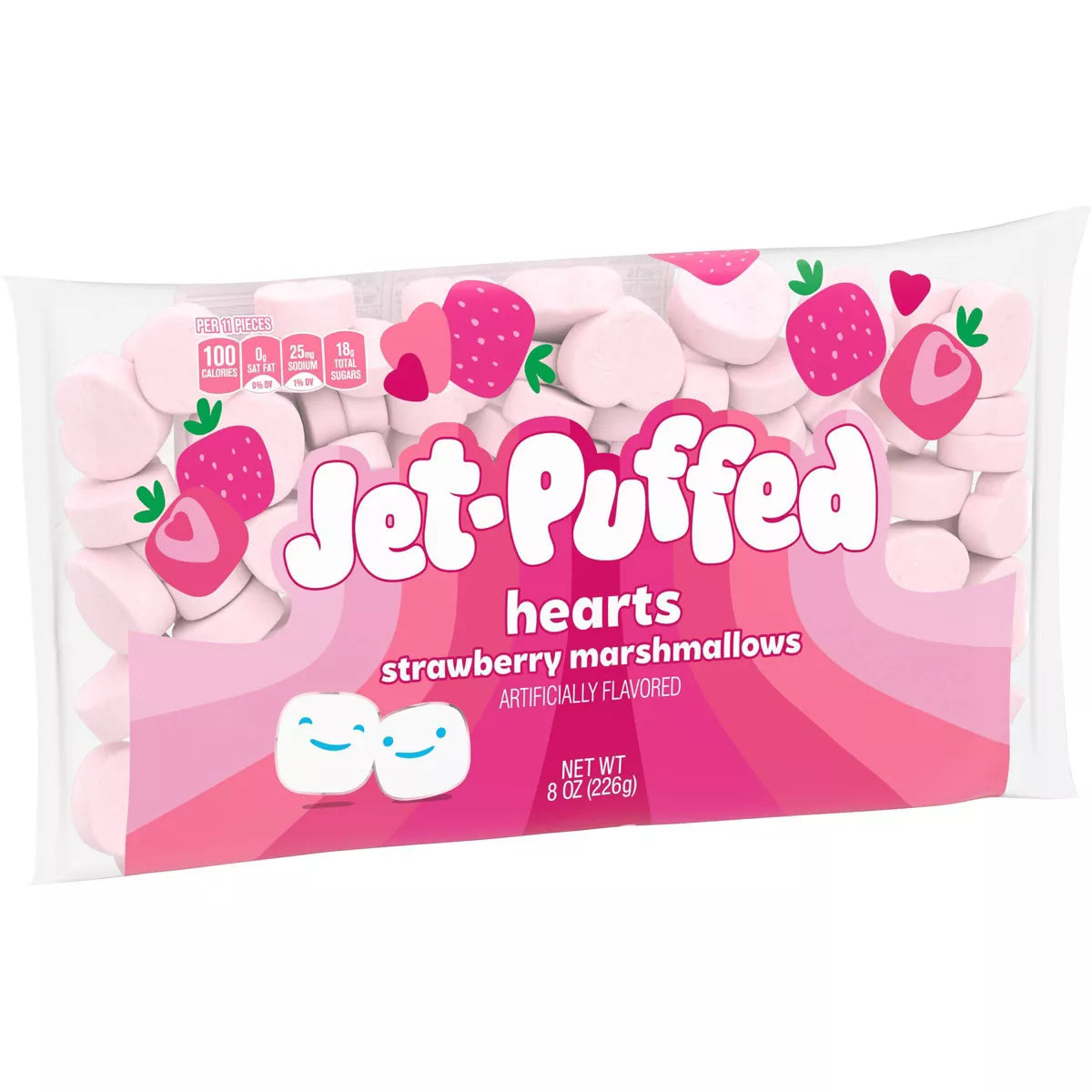 Kraft Jet-Puffed Strawberry Marshmallow Hearts - 8oz - Limited Edition
