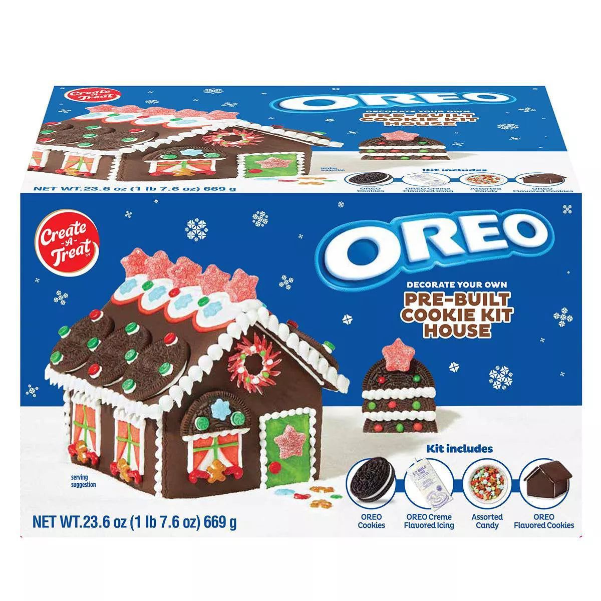 OREO Christmas Pre-Built Cookie House Kit - 25.03oz