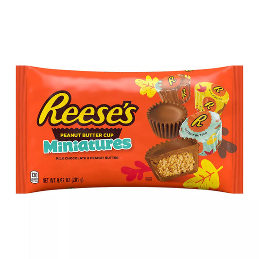 Reese's Peanut Butter Milk Chocolate Halloween Candy Miniatures - 9.92oz