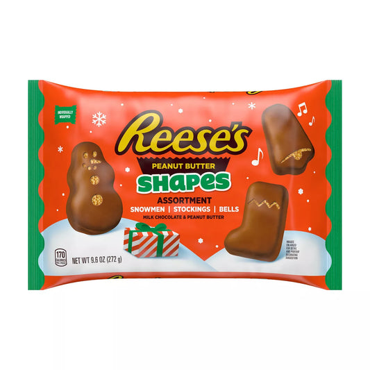 REESE'S Peanut Butter Assorted Shapes Christmas Candy - 9.6oz