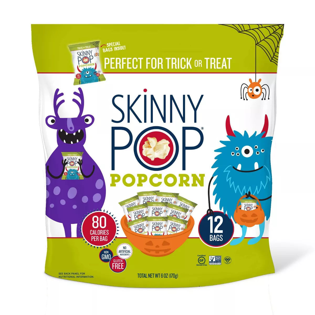 Skinny Pop Halloween Original Popcorn - 6oz/12ct