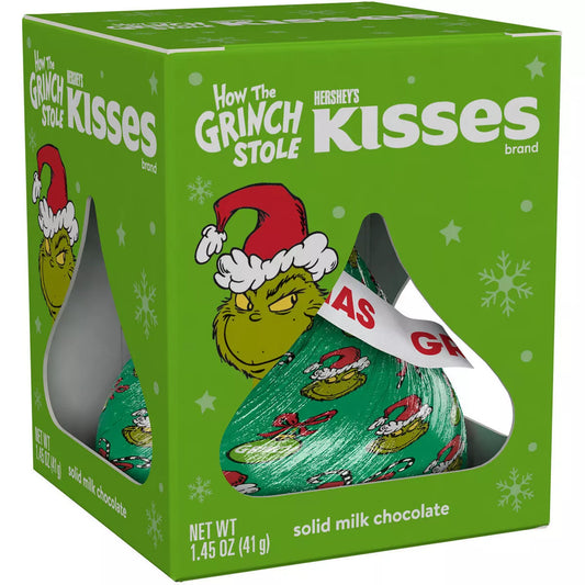 Hershey's KISSES Grinch Solid Milk Chocolate Holiday Candy