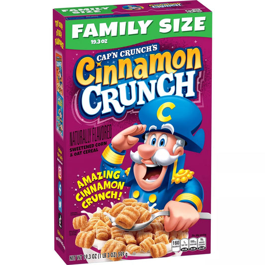 Cap'n Crunch Family Size Cinnamon Crunch Cereal - 19.3oz