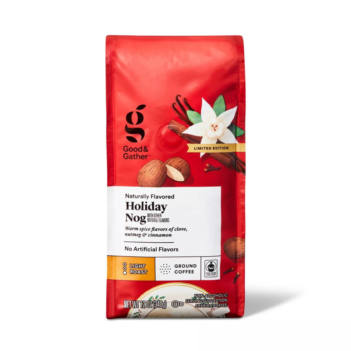 Naturally Flavored Holiday Nog Light Roast Coffee - 12oz - Good & Gather™