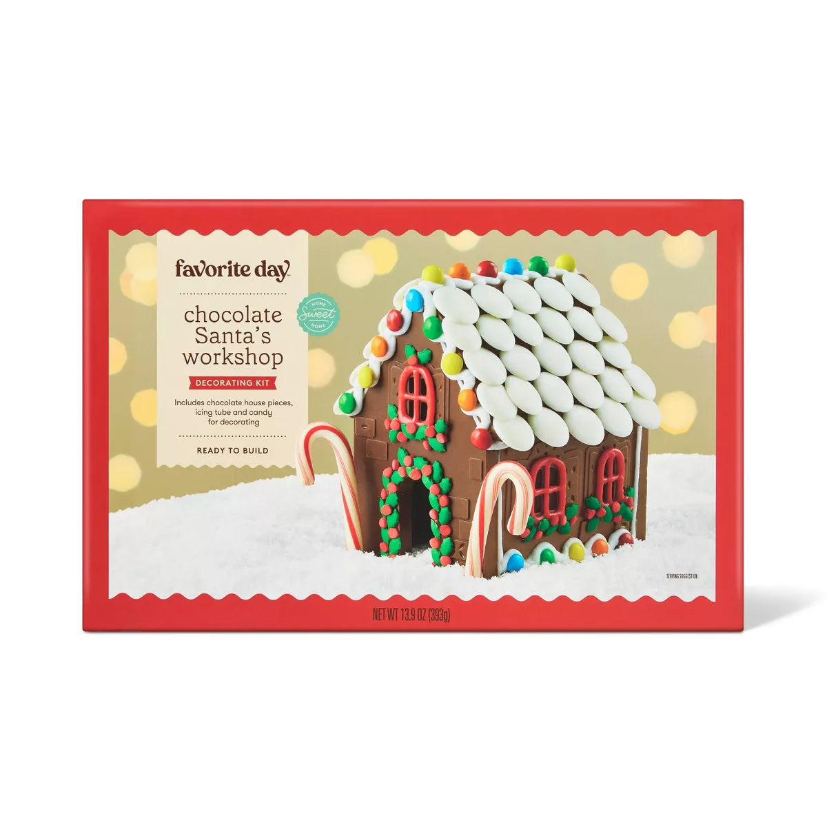 Christmas DIY Chocolate House Decorating Kit - 13.9oz - Favorite Day™