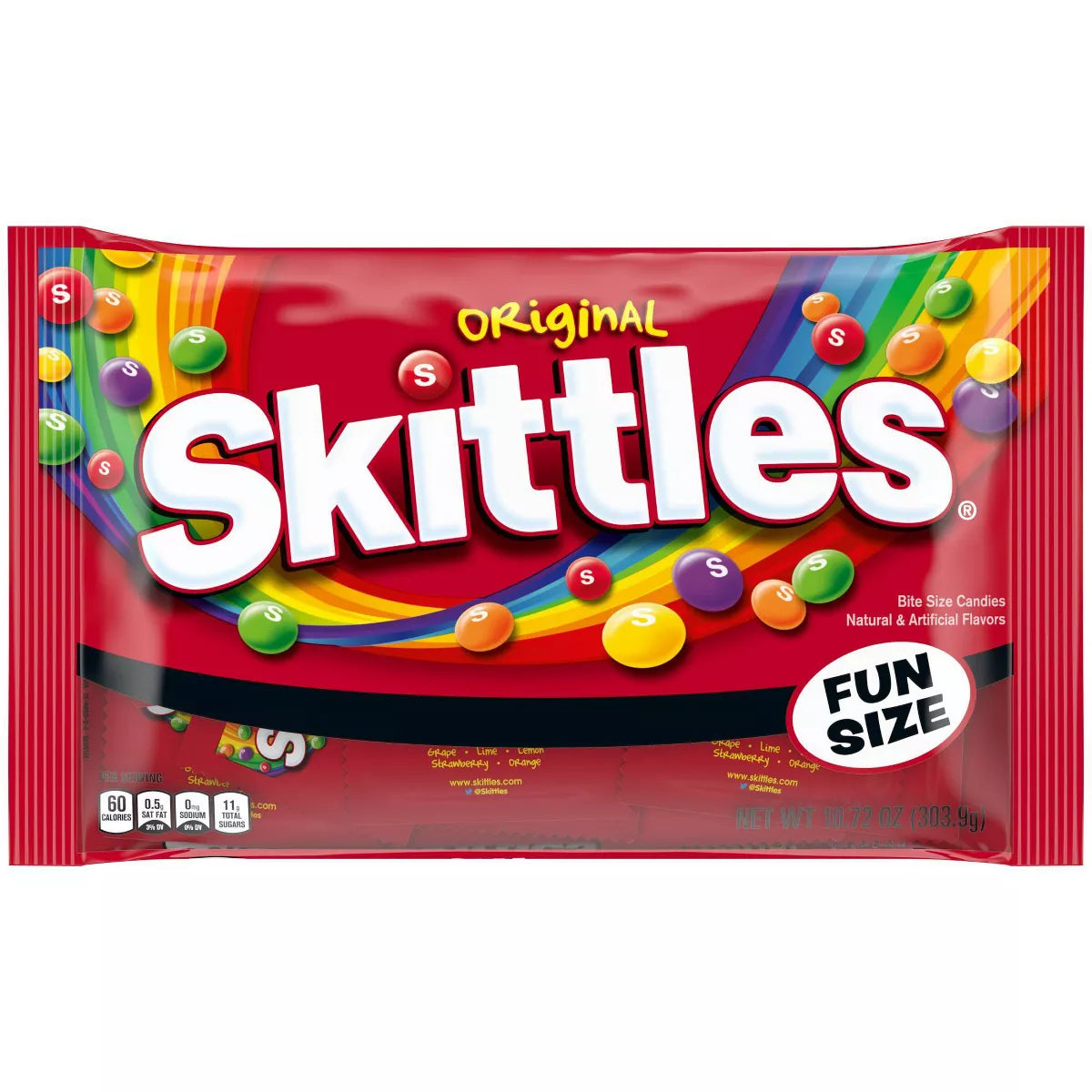 SKITTLES Original Chewy Candy Fun Size Halloween Candy - 10.72oz