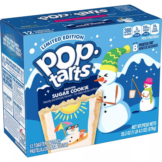 Pop-Tarts Frosted Sugar Cookie Pastries - Christmas 2023 Limited Edition