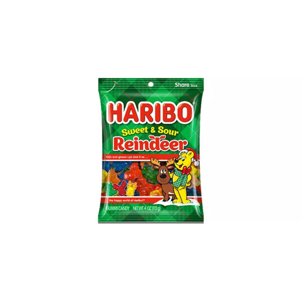 Haribo Sweet and Sour Reindeer - 4oz