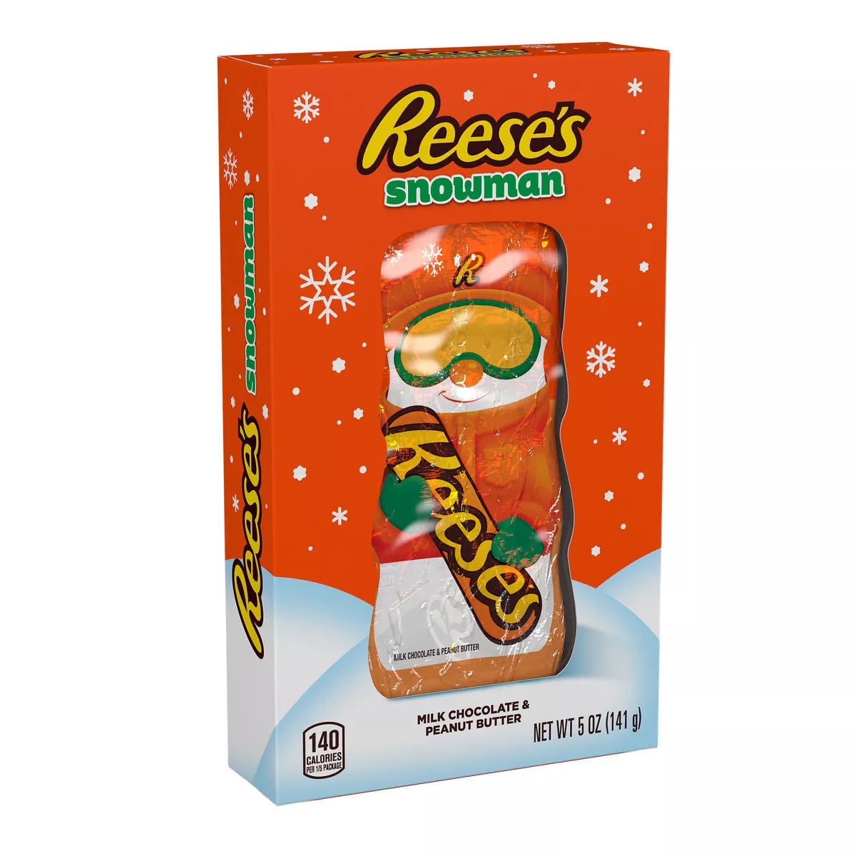 REESE'S Christmas Milk Chocolate Peanut Butter Snowman Candy - 5oz