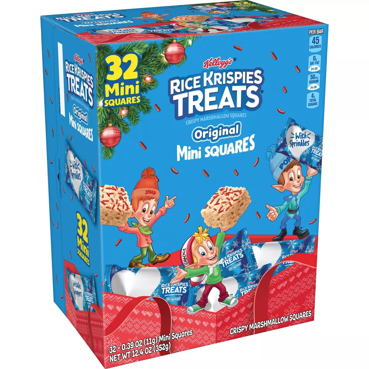 Rice Krispies Treats Christmas Minis with Sprinkles - 12.4oz/32ct