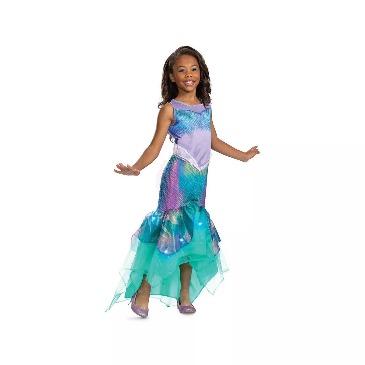 Kids' Disney The Little Mermaid Ariel Light Up Halloween Costume Dress - 7-8