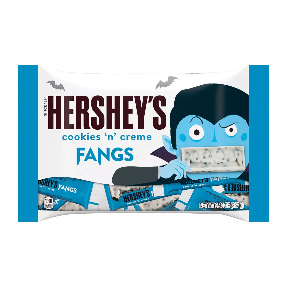 Hershey's Cookies'N'Crème Fangs Halloween Candy Snack Size - 9.45oz