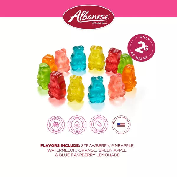 World's Best Low Sugar 6 Flavor Candy Gummi Bears - 1.76oz - ONLY 2G of SUGAR