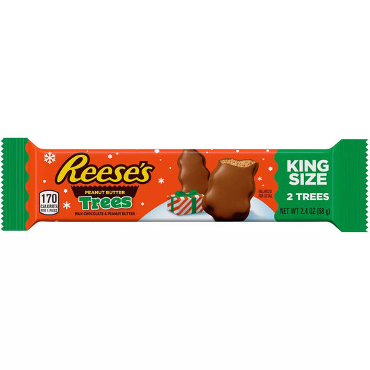 REESE'S Peanut Butter Trees Christmas Candy King Size - 2.4oz/2ct