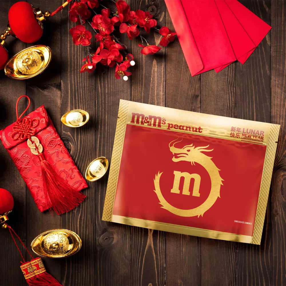 M&M's Lunar New Year Peanut Chocolate Candies Share Size - 9.05oz (packaging may vary) - EXTREMELY LIMITED QUANTITES - ULTRA RARE