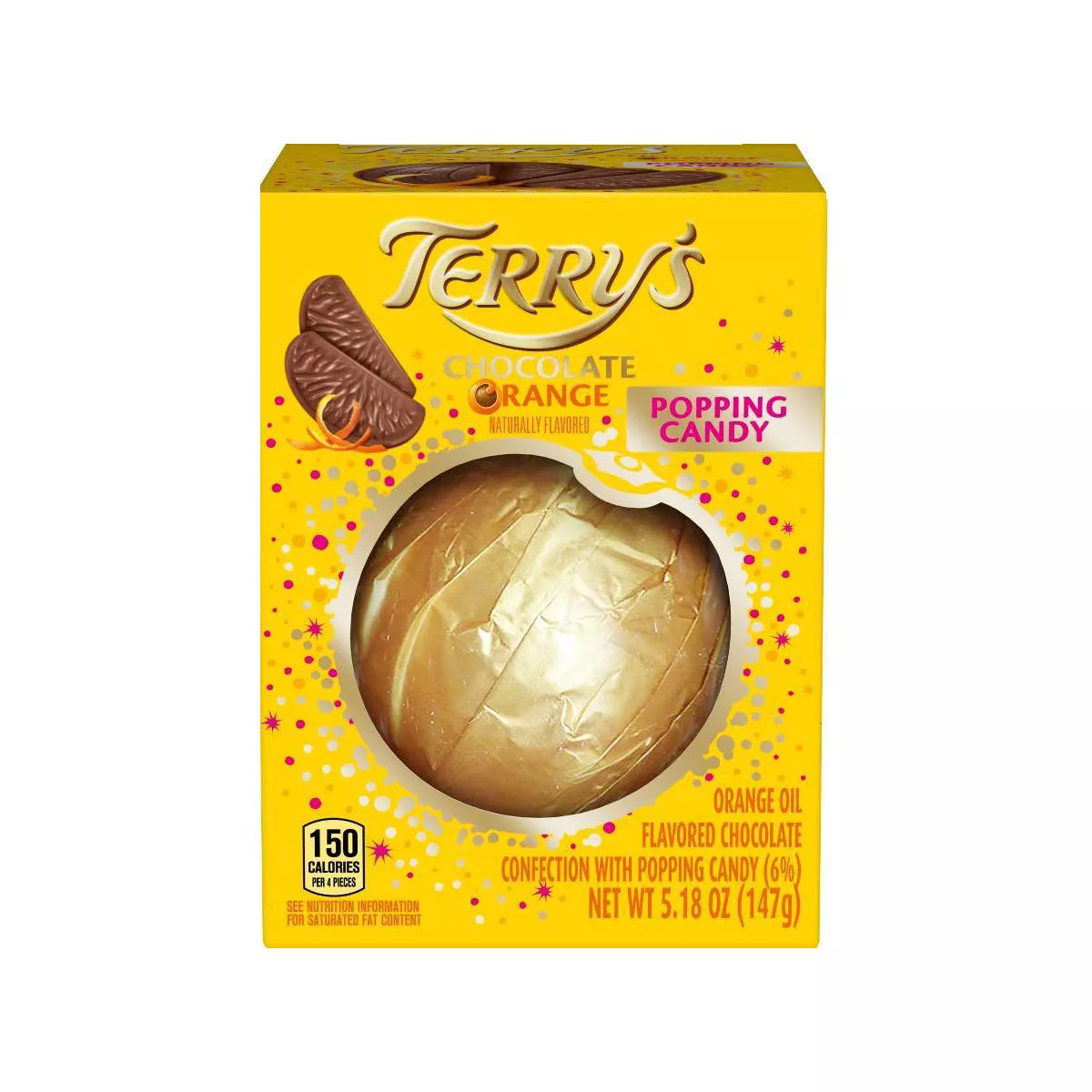 Terry's Christmas Popping Candy Chocolate Orange - 5.18oz