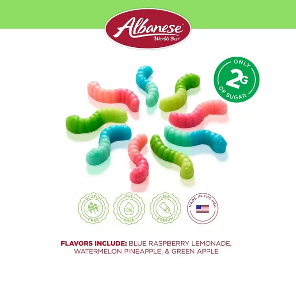 World's Best Low Sugar Candy Mini Gummi Worms - 1.76oz