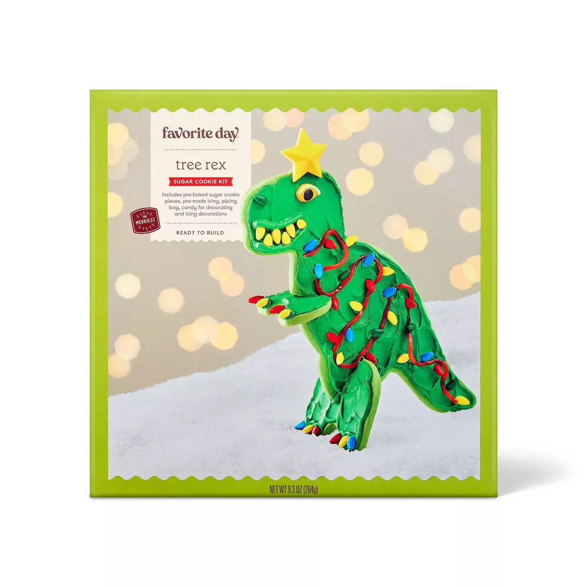 Christmas Dinosaur Sugar Cookie Kit - 9.3oz - Favorite Day™