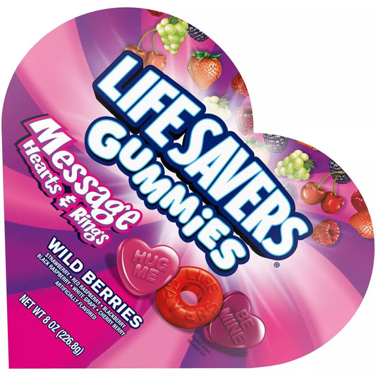 LifeSavers Gummies Valentine's Wild Berry Heart Valentine's - 8oz