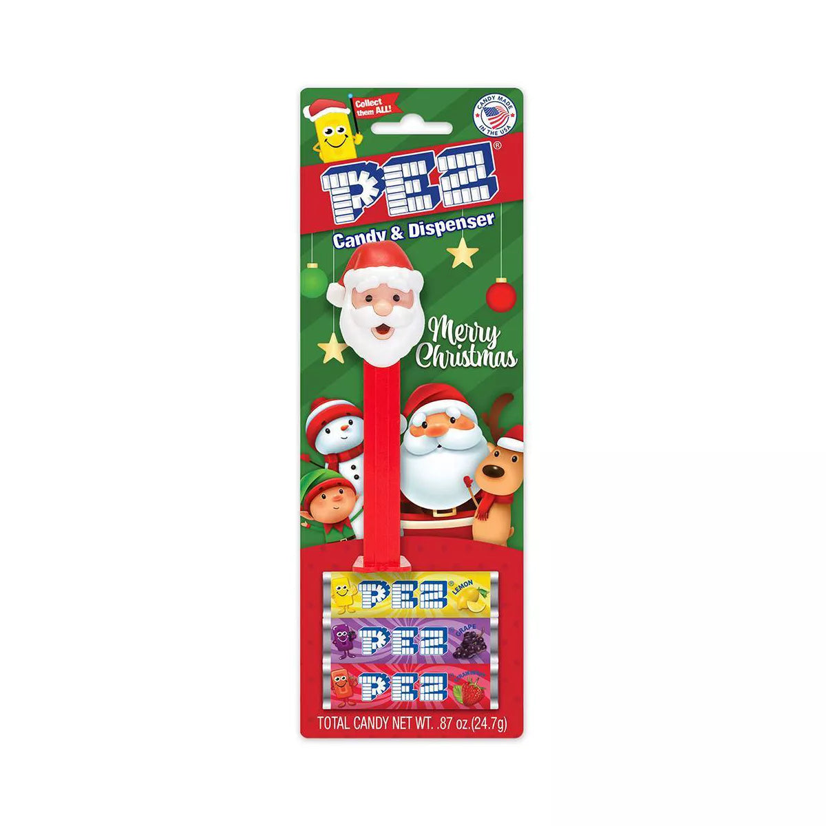 Pez Christmas Assorted Candy Dispenser - 0.87oz (Packaging May Vary)