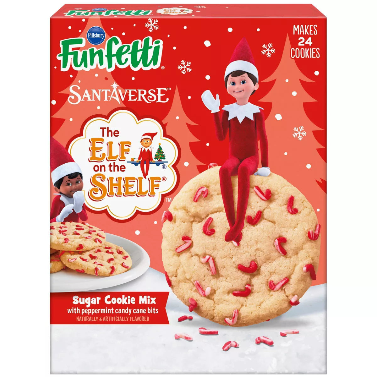 Pillsbury Elf On The Shelf Candy Cane Cookie - 15oz